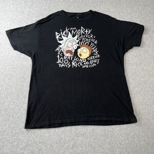 Rick & Morty Ripple Junction Men's Black Graphic Short‎ Sleeve T-Shirt XL Adult